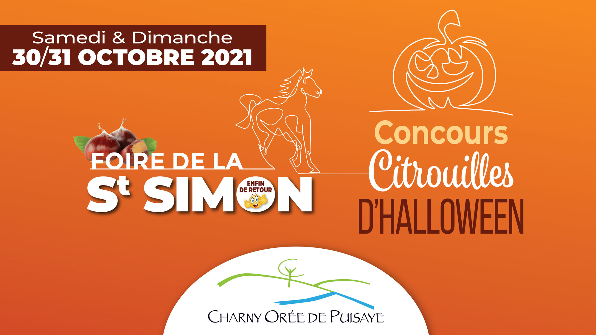 Concours de citrouilles d'Halloween de la Foire de la St Simon à Charny Orée de Puisaye